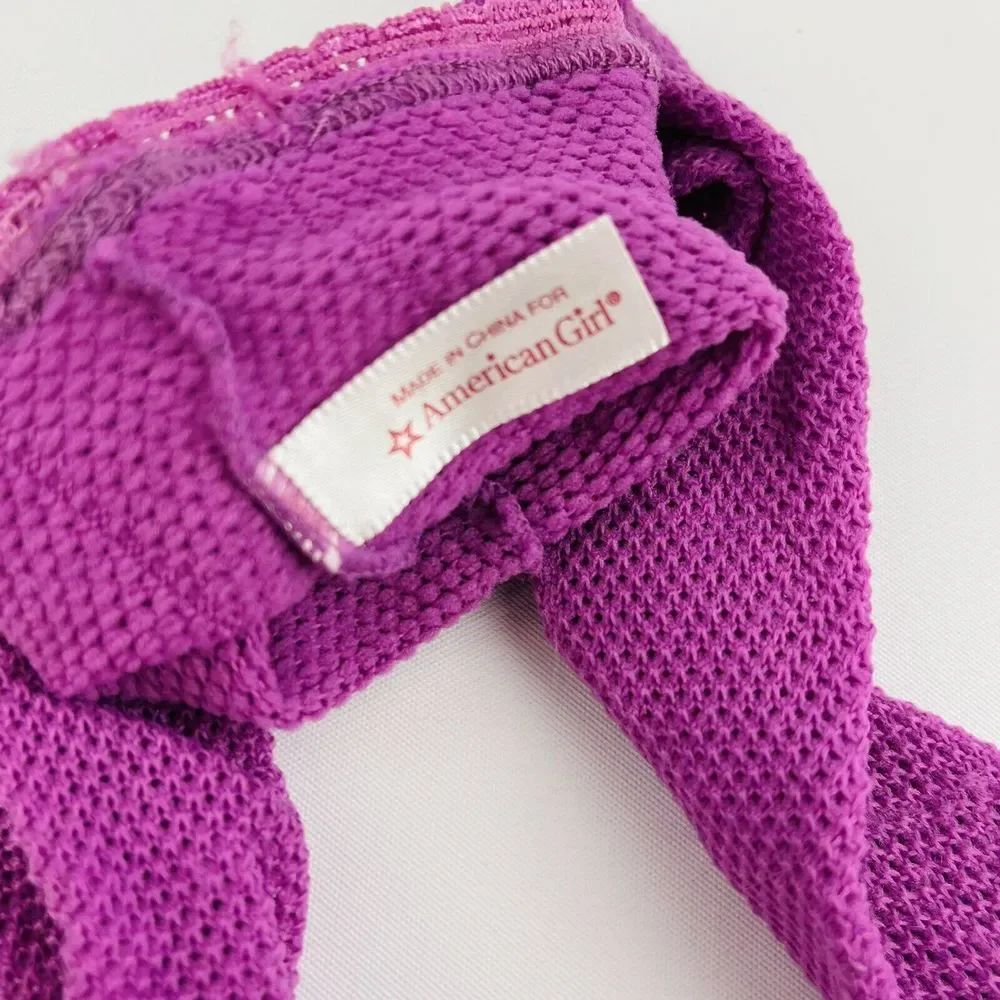American Girl Doll Clothing Lot‎ Blouse Shirt Purple Tights Flaws